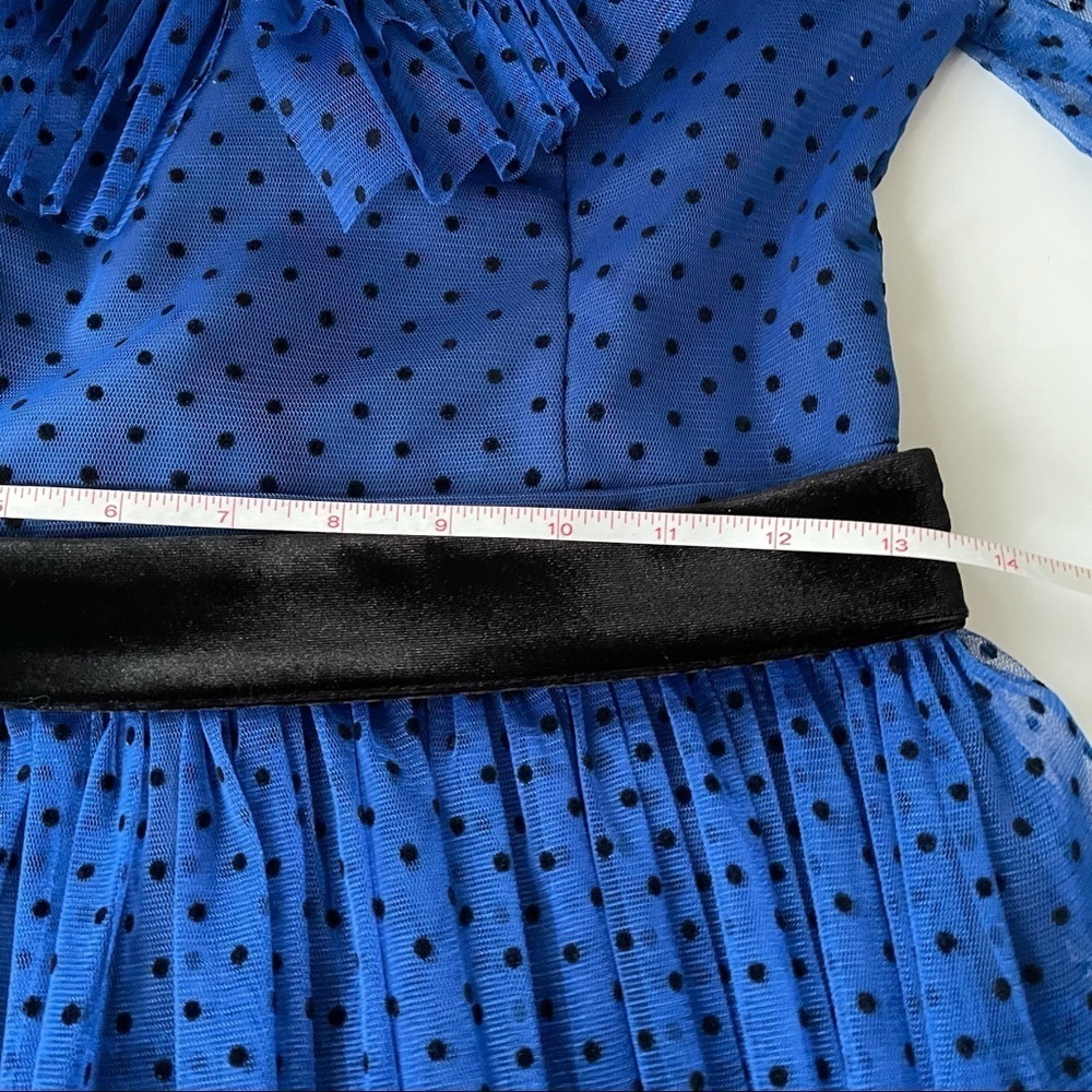 Ravasa & Vanessa Trendol Blue & Black Dot Dress Medium - Picture 6 of 14
